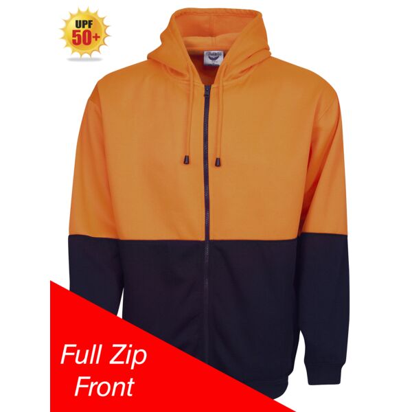Hi Viz Hoodie With Zip Thumbnail