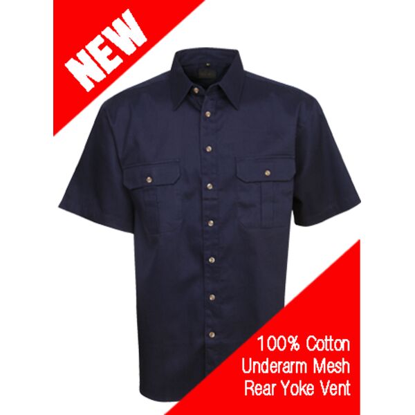Cool Breeze Cotton Work Shirt S/S Thumbnail