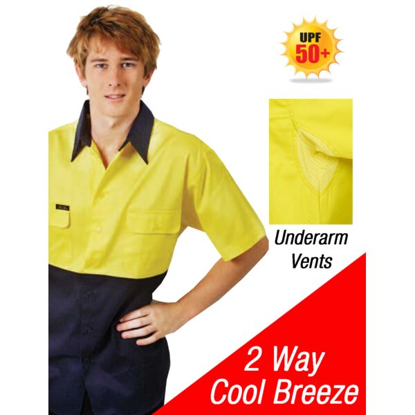 HI-VIS COTTON DRILL WORK SHIRT Thumbnail