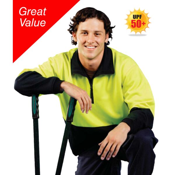 HI-VIZ POLY COTTON FLEECE JUMPER Thumbnail