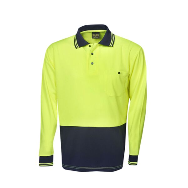 Hi-Viz Lightweight Cooldry Polo Long Sleeve Thumbnail