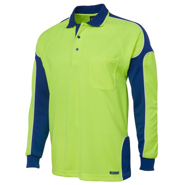 JB's Hi Vis L/S Arm Panel Polo Thumbnail