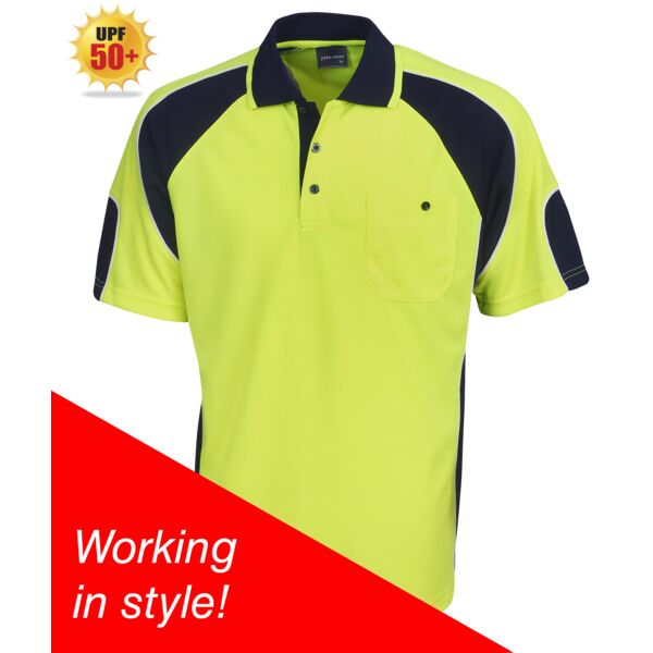 Hi Vis Cooldry Side Panel Polo Thumbnail