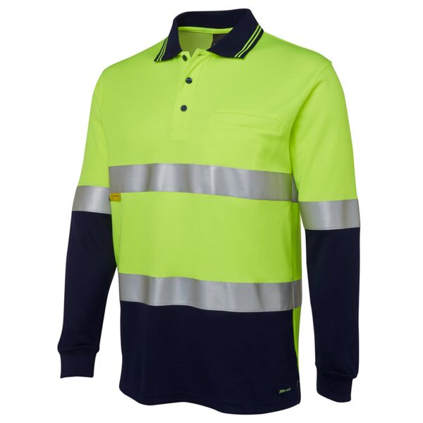 JB's Hi Vis L/S (D+N) Cotton Back Polo Thumbnail