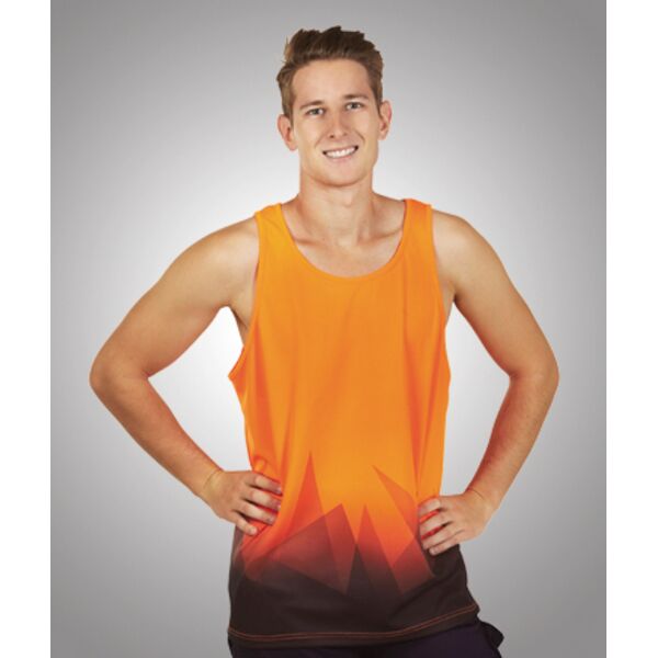 S85 Triangular Design Sublimation Printed Hi Vis Singlet Thumbnail