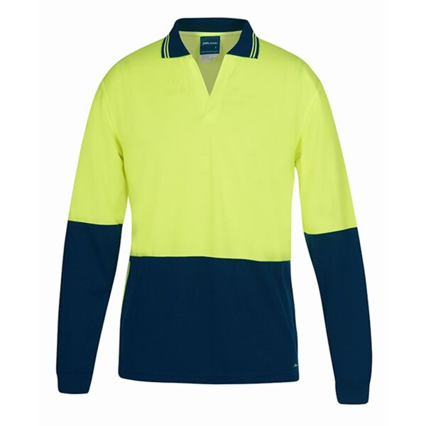 HI VIS L/S NON BUTTON POLO Thumbnail