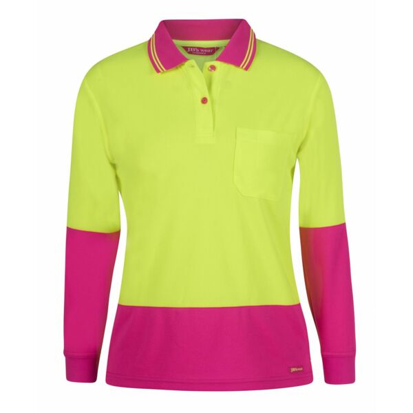 LADIES HI VIS L/S COMFORT POLO Thumbnail