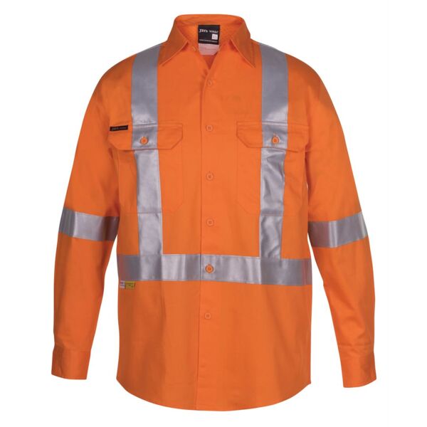 HI VIS (D+N) L/S 150G CROSS BACK TAPE SHIRT Thumbnail
