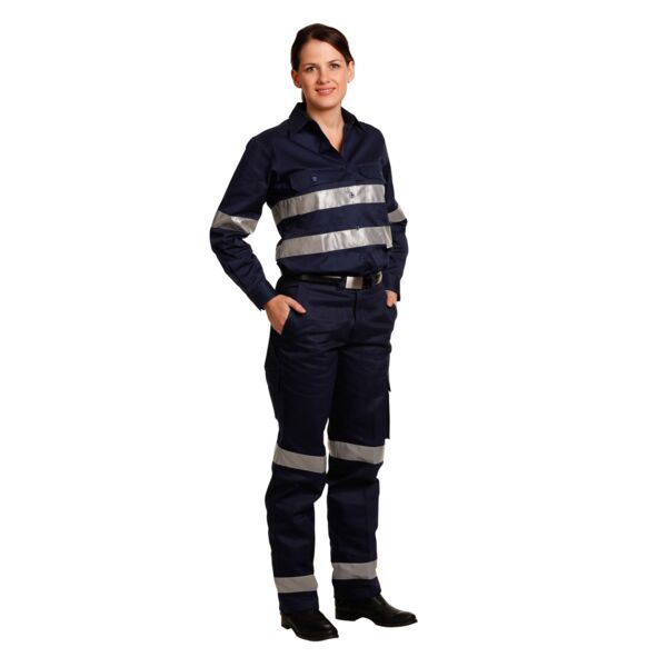LADIES' HEAVY COTTON DRILL CARGO PANTS WITH BIOMOTION 3M TAPES Thumbnail