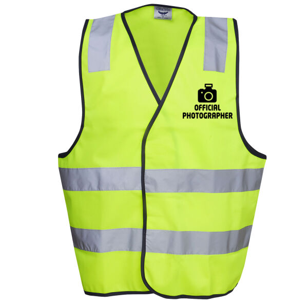 HI-VIZ ' OFFICIAL PHOTOGRAPHER WITH ICON' HI-VIZ D/N VEST Thumbnail