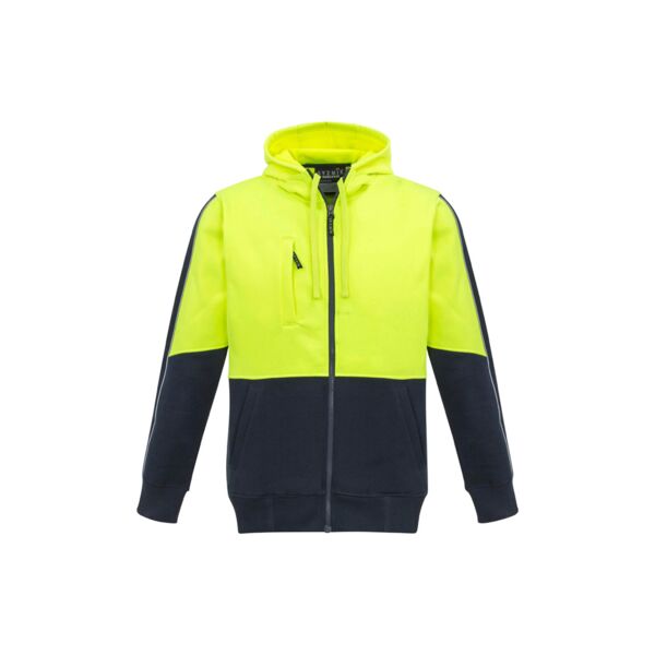 Unisex Hi Vis Full Zip Hoodie Thumbnail