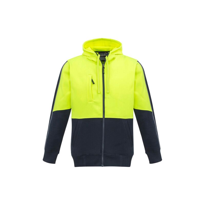 Unisex Hi Vis Full Zip Hoodie Thumbnail