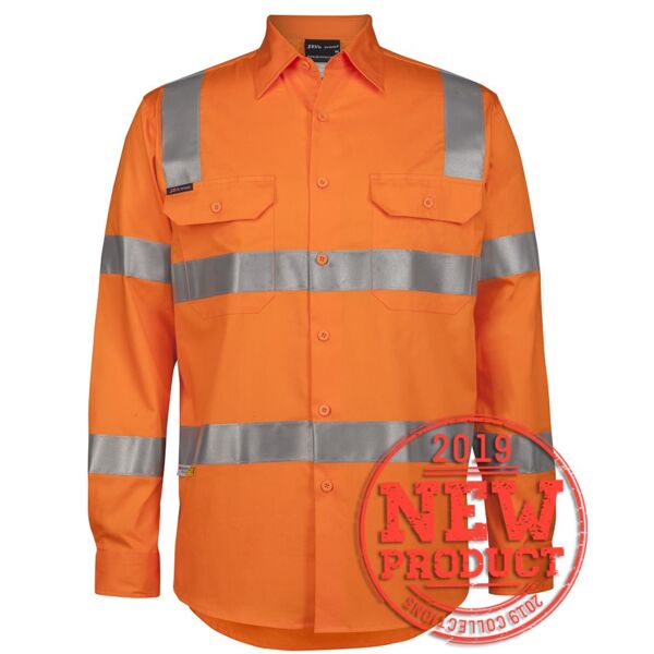 VIC RAIL WORK SHIRT HI VIS (D+N) L/S 150G  Thumbnail