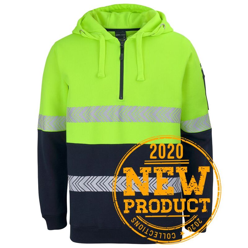 HI VIS 1/2 ZIP SEGMENTED TAPE HOODIE Thumbnail