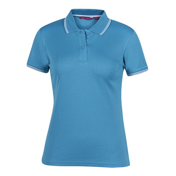 LADIES JACQUARD CONTRAST POLO Thumbnail