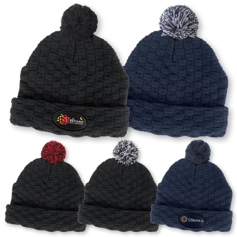 Woven Pom Pom Beanie Thumbnail